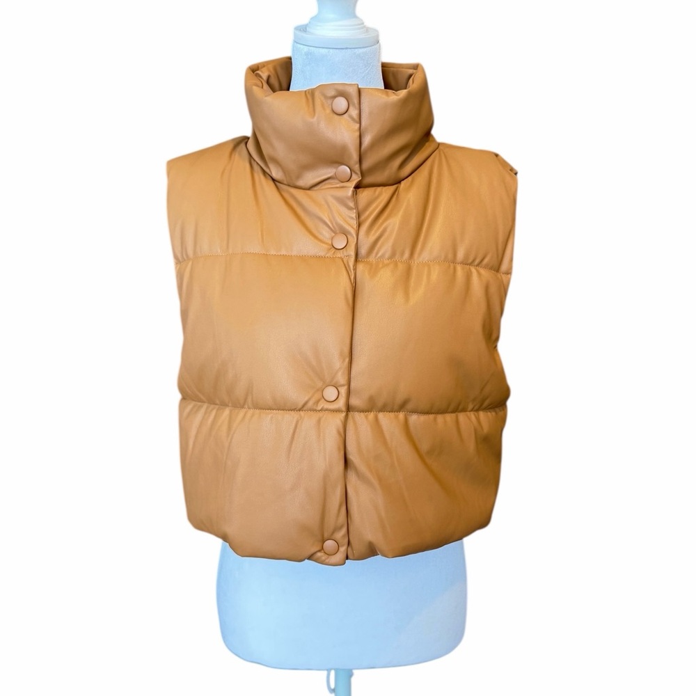Brooklyn Karma Faux Leather Vest Women's Size Medium NWT!